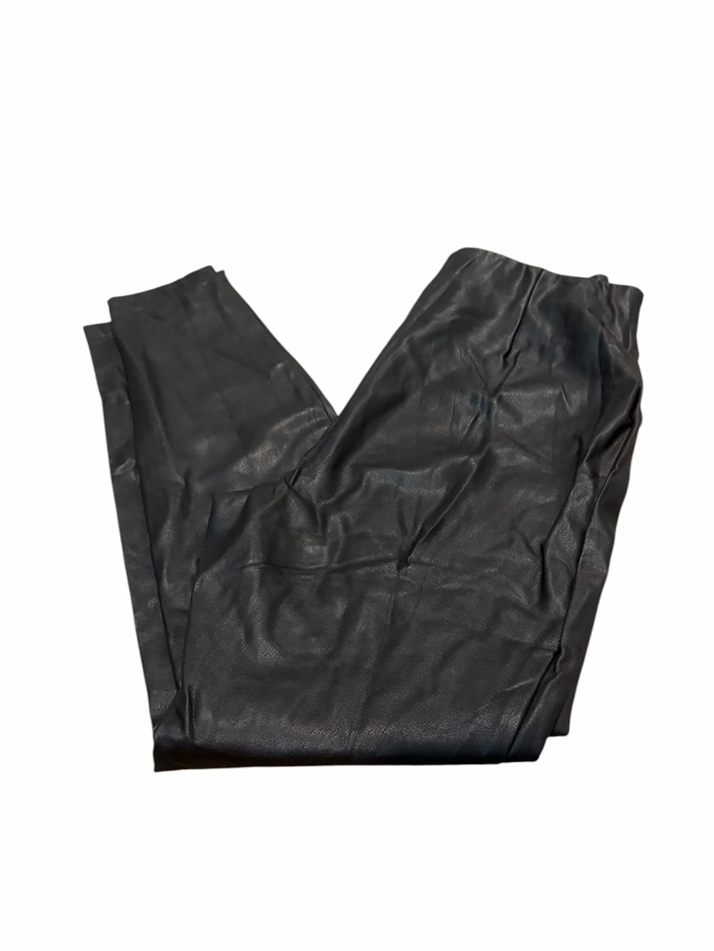 LISA RINNA black vegan leather leggings